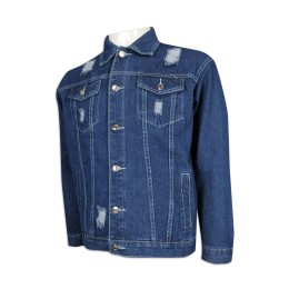 JN017 Design Hole Denim Jacket Print Logo Singing Competition School Cowboy 褛 Maker JN017 Design Hole Denim Jacket Print Logo Singing Competition School Cowboy 褛 Maker